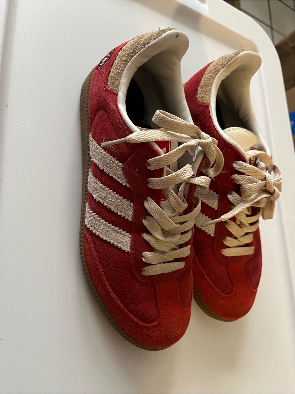 Adidas Samba OG ‘Talchum Pack’- Suede Sneaker - Red/White - Picture 3 of 12